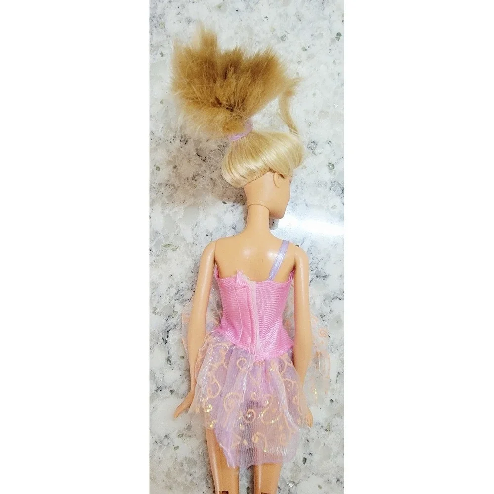 2009 Mattel Barbie Ballerina Doll Pink Purple Tutu Articulated‎ Legs